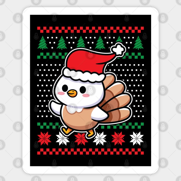 Ugly Christmas Sweaters Cute Turkey Sticker by JS Arts